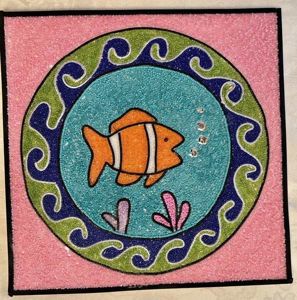 Glass Bead Mosaic "Clowning Around"