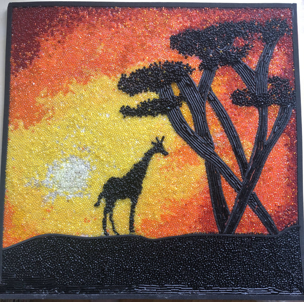 Glass Bead Mosaic "Solitude"