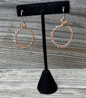 Amethyst Gemstone Hoop Earrings