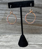 Amethyst Gemstone Hoop Earrings