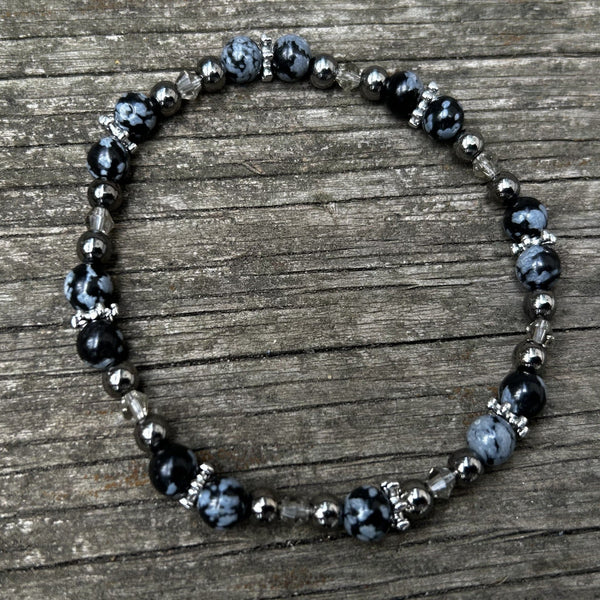 Snowflake Obsidian Energy Bracelet