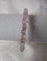 Lavender Amethyst Beaded Bangle Bracelet Size 7 3/4
