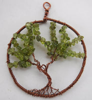 Peridot Tree of Life Pendant August Birthstone