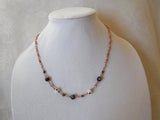 Evil Eye Glass Beads on Copper Chain Necklace