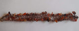 Red Agate Gemstone Chips and Copper Wire Crochet Bracelet