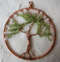 Summer Tree of Life Gemstone and Copper Suncatcher