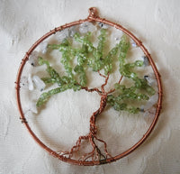 Summertime Tree of Life Gemstone and Copper Suncatcher