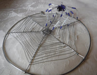 Spiderweb and Amethyst Spider Gemstone Suncatcher