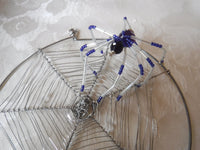 Spiderweb and Amethyst Spider Gemstone Suncatcher