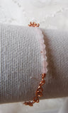 Rose Quartz Tiny Gemstone Copper Bracelet