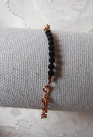 Black Spinel Tiny Gemstone Copper Bracelet