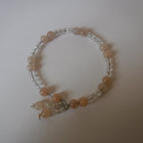 Pink Aventurine and Crystal Bead Necklace