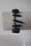 Lapis Lazuli Points Beaded Stretch Bracelet